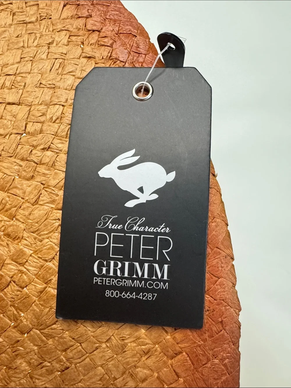 Peter Grimm Brown Straw Cowboy Western Hat Burnt Orange Accents Strap New NWT